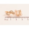 Серьги Xuping M&L цвет 18K английский замок "Узор с кристаллами и жемчужинами" фото №2