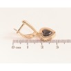 Серьги Xuping TTM Stainless Steel цвет 18К английский замок подвески сердечки с черной керамикой и кристаллами фото №2 Серьги Xuping TTM Stainless Steel цвет 18К английский замок подвески сердечки с черной керамикой и кристаллами фото №2