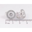 Серьги Xuping TTM Stainless Steel цвет Родий английский замок "Круги с белой керамикой и кристаллами" фото №2 Серьги Xuping TTM Stainless Steel цвет Родий английский замок "Круги с белой керамикой и кристаллами" фото №2