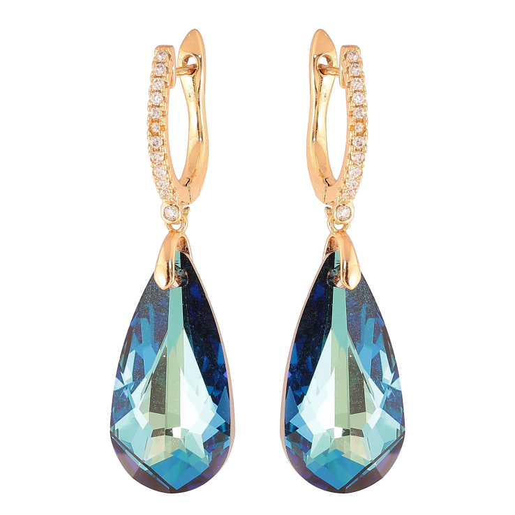 Серьги Xuping цвет 18K с кристаллами Swarovski английский замок "Подвески с кристаллами Metallic Blue" фото №16 Серьги Xuping цвет 18K с кристаллами Swarovski английский замок "Подвески с кристаллами Metallic Blue" фото №16