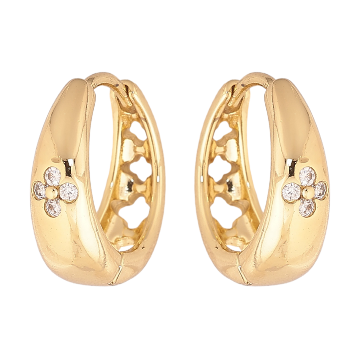 Сережки Xuping колір Позолота 14K колечка "Візерунок з кристалами" фото №20 Сережки Xuping колір Позолота 14K колечка "Візерунок з кристалами" фото №20