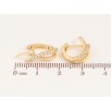 Серьги Xuping цвет Позолота 14K английский замок "Узор с кристаллами" фото №2