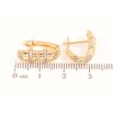 Серьги Xuping цвет Позолота 18K английский замок "Узор с кристаллами" фото №2