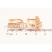 Серьги Xuping цвет Позолота 18K английский замок "Кристальные дорожки с кристаллами" фото №2 Серьги Xuping цвет Позолота 18K английский замок "Кристальные дорожки с кристаллами" фото №2