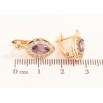 Серьги Xuping цвет Позолота 18K английский замок "Сиреневые кристаллы в обрамлении" фото №2 Серьги Xuping цвет Позолота 18K английский замок "Сиреневые кристаллы в обрамлении" фото №2