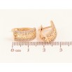 Серьги Xuping цвет Позолота 18K английский замок "Узор с кристаллами" фото №2 Серьги Xuping цвет Позолота 18K английский замок "Узор с кристаллами" фото №2