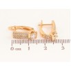 Серьги Xuping цвет Позолота 18K английский замок "Узор с кристаллами" фото №2