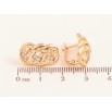 Серьги Xuping цвет Позолота 18K английский замок "Узор с кристаллами" фото №2