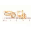 Серьги Xuping цвет Позолота 18K английский замок "Узор с кристаллами" фото №2