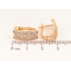 Серьги Xuping цвет Позолота 18K английский замок "Узор сердечки с кристаллами" фото №2