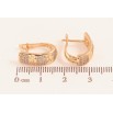 Серьги Xuping цвет Позолота 18K английский замок "Узор с кристаллами" фото №2