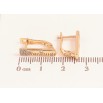 Серьги Xuping цвет Позолота 18K английский замок "Узор с кристаллами" фото №2