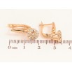 Серьги Xuping цвет Позолота 18K английский замок "Узор с кристаллами" фото №2