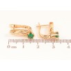 Серьги Xuping цвет Позолота 18K английский замок "Узор с зелеными кристаллами" фото №2 Серьги Xuping цвет Позолота 18K английский замок "Узор с зелеными кристаллами" фото №2