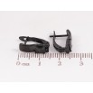 Серьги Xuping цвет Позолота Black (черное золото) английский замок "Узор с черными кристаллами" фото №2