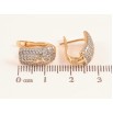 Серьги Xuping цвет позолота 18K + родий английский замок инкрустация кристаллами фото №2 Серьги Xuping цвет позолота 18K + родий английский замок инкрустация кристаллами фото №2