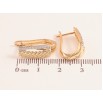 Серьги Xuping цвет позолота 18K + родий английский замок узор с кристаллами фото №2 Серьги Xuping цвет позолота 18K + родий английский замок узор с кристаллами фото №2