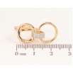 Серьги Xuping цвет позолота 18K + родий английский замок узор с кристаллами фото №2 Серьги Xuping цвет позолота 18K + родий английский замок узор с кристаллами фото №2