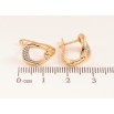 Серьги Xuping цвет позолота 18K + родий английский замок узор с кристаллами фото №2 Серьги Xuping цвет позолота 18K + родий английский замок узор с кристаллами фото №2