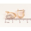 Серьги Xuping цвет позолота 18K + родий английский замок узор с кристаллами фото №2 Серьги Xuping цвет позолота 18K + родий английский замок узор с кристаллами фото №2