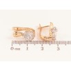 Серьги Xuping цвет Позолота 18K + Родий английский замок "Узор с кристаллами" фото №2