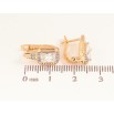 Серьги Xuping цвет позолота 18K + родий английский замок узор с кристаллами фото №2 Серьги Xuping цвет позолота 18K + родий английский замок узор с кристаллами фото №2