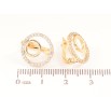 Серьги Xuping цвет позолота 18K английский замок колечки с кристаллами фото №2 Серьги Xuping цвет позолота 18K английский замок колечки с кристаллами фото №2