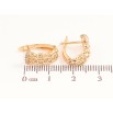 Серьги Xuping цвет позолота 18K английский замок узор цепочка с кристаллами фото №2