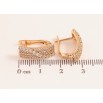 Серьги Xuping цвет позолота 18K английский замок инкрустация кристаллами фото №2 Серьги Xuping цвет позолота 18K английский замок инкрустация кристаллами фото №2