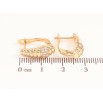 Серьги Xuping цвет позолота 18K английский замок узор с кристаллами фото №2