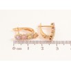 Серьги Xuping цвет позолота 18K английский замок узор с разноцветными кристаллами фото №2