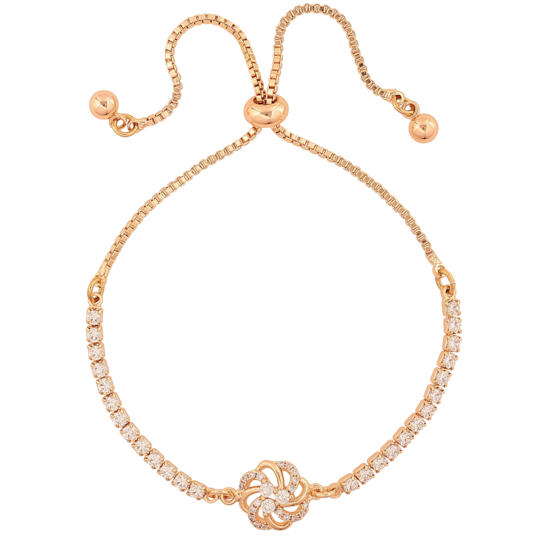 Браслет Xuping M&L колір 18K "Доріжка кристалів з квіточкою" на бігунку 8-22см х 1-10мм фото №6 Браслет Xuping M&L колір 18K "Доріжка кристалів з квіточкою" на бігунку 8-22см х 1-10мм фото №6