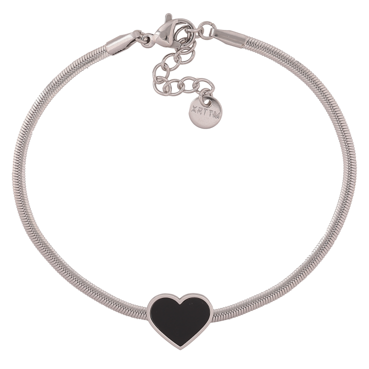 Браслет Xuping ТТМ Stainless Steel колір Родій "Ланцюжок із серцем" довжина з дод. ланцюжком 17.5-20.5см х 2-7мм фото №13