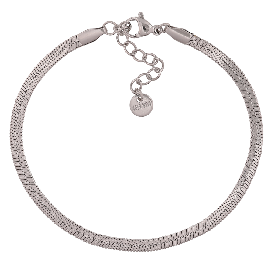 Браслет Xuping ТТМ Stainless Steel цвет Родий "Цепочка Снейк" длина с доп. цепочкой 18.5-21.5см х 3мм фото №1 Браслет Xuping ТТМ Stainless Steel цвет Родий "Цепочка Снейк" длина с доп. цепочкой 18.5-21.5см х 3мм фото №1
