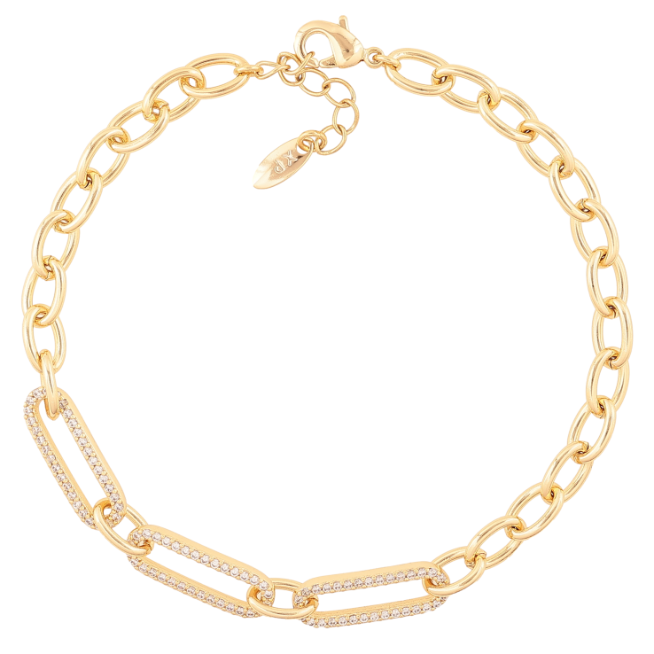 Браслет Xuping цвет Позолота 14K "Цепочка с вставкой" размер с доп. цепочкой 19-21см х 5мм фото №5 Браслет Xuping цвет Позолота 14K "Цепочка с вставкой" размер с доп. цепочкой 19-21см х 5мм фото №5