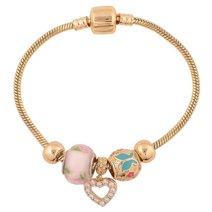 Браслет Xuping цвет Позолота 14K "У стилі Pandora ювелірний шнур з намистинами" довжина 18см х 3мм фото №5 Браслет Xuping цвет Позолота 14K "У стилі Pandora ювелірний шнур з намистинами" довжина 18см х 3мм фото №5