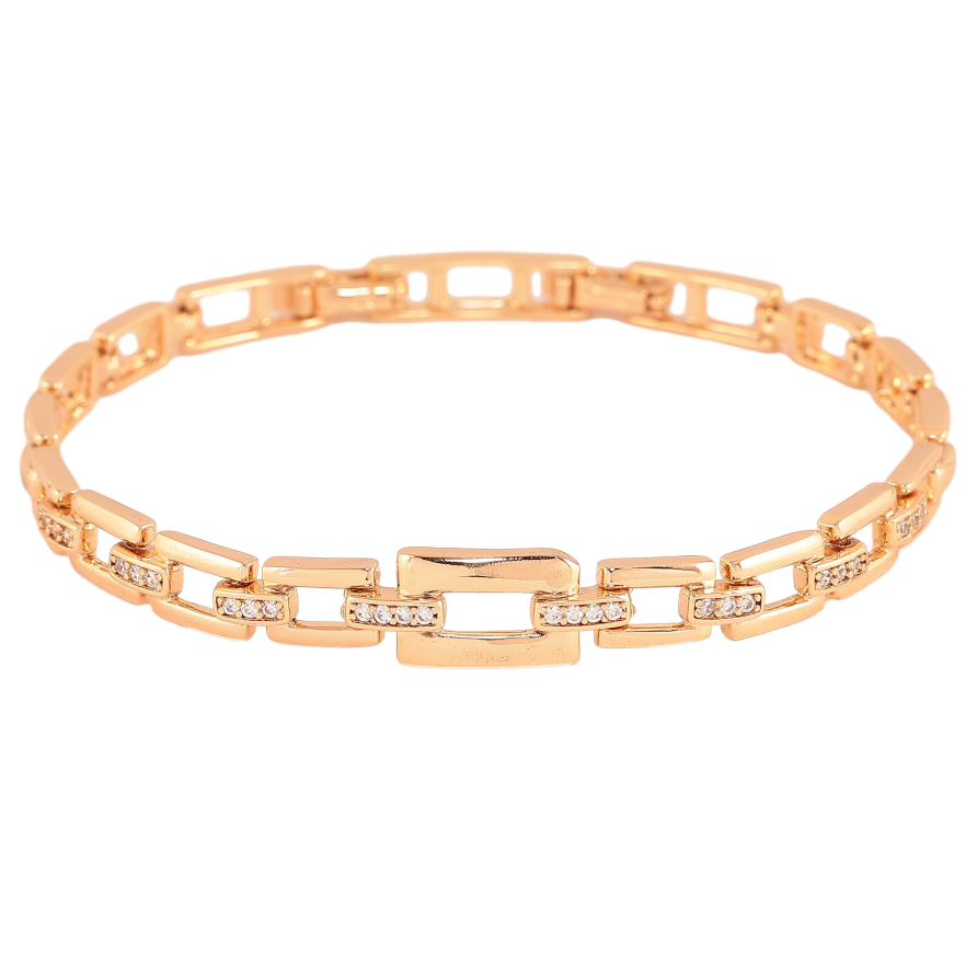 Браслет Xuping цвет Позолота 18K "Узор с кристаллами" размер с доп. замком 17,19см х 5-8мм фото №1 Браслет Xuping цвет Позолота 18K "Узор с кристаллами" размер с доп. замком 17,19см х 5-8мм фото №1