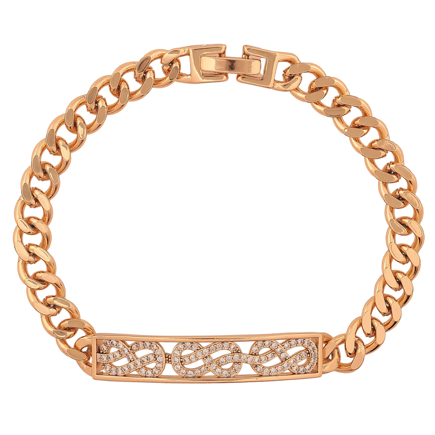 Браслет Xuping цвет Позолота 18K "Цепочка с декоративной вставкой" размер 19см х 6-8мм фото №1 Браслет Xuping цвет Позолота 18K "Цепочка с декоративной вставкой" размер 19см х 6-8мм фото №1