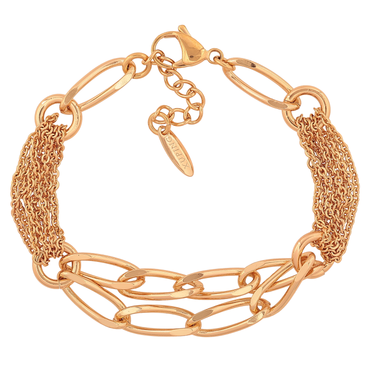 Браслет Xuping цвет Позолота 18K "Цепочка Комбинированная" длинна с доп. цепочкой 19-22см х 7-10мм фото №21 Браслет Xuping цвет Позолота 18K "Цепочка Комбинированная" длинна с доп. цепочкой 19-22см х 7-10мм фото №21