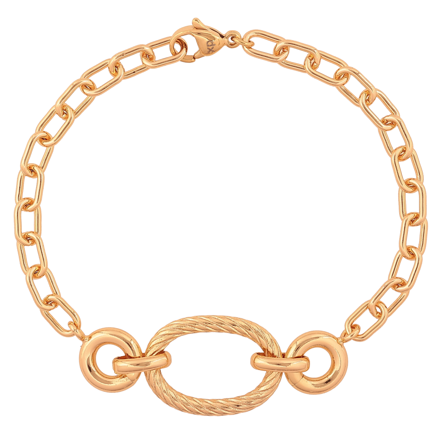 Браслет Xuping цвет Позолота 18K "Цепочка с декоративной вставкой" размер 20см х 5-17мм фото №1 Браслет Xuping цвет Позолота 18K "Цепочка с декоративной вставкой" размер 20см х 5-17мм фото №1