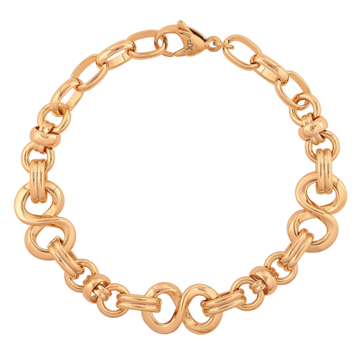 Браслет Xuping цвет Позолота 18K "Цепочка Фантазийная" размер 21см х 2-12мм фото №6 Браслет Xuping цвет Позолота 18K "Цепочка Фантазийная" размер 21см х 2-12мм фото №6