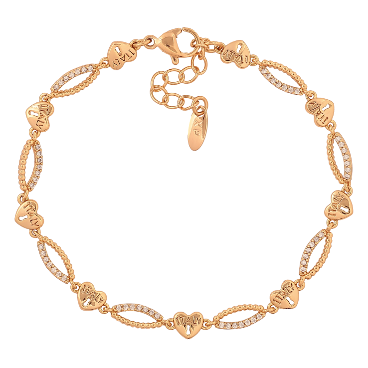 Браслет Xuping цвет Позолота 18K "Узор с сердечками" размер с доп. цепочкой 17-20см х 4-5мм фото №8 Браслет Xuping цвет Позолота 18K "Узор с сердечками" размер с доп. цепочкой 17-20см х 4-5мм фото №8