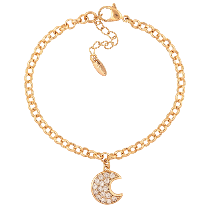 Браслет Xuping цвет Позолота 18K "Цепочка с подвеской полумесяц" размер с доп. цепочкой 17-20см х 4мм фото №14 Браслет Xuping цвет Позолота 18K "Цепочка с подвеской полумесяц" размер с доп. цепочкой 17-20см х 4мм фото №14