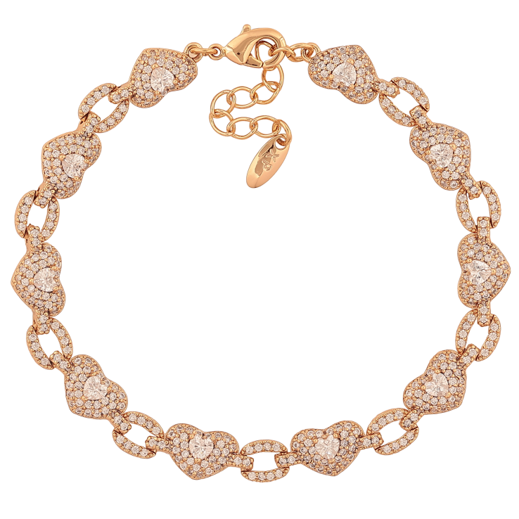Браслет Xuping цвет Позолота 18K "Сердечки" длинна с доп. цепочкой 17.5-20.5см х 5-7мм фото №9 Браслет Xuping цвет Позолота 18K "Сердечки" длинна с доп. цепочкой 17.5-20.5см х 5-7мм фото №9