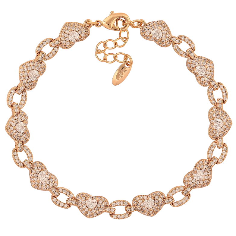 Браслет Xuping колір Позолота 18K "Сердечки" довжина з дод. ланцюжком 17.5-20.5см х 5-7мм фото №7 Браслет Xuping колір Позолота 18K "Сердечки" довжина з дод. ланцюжком 17.5-20.5см х 5-7мм фото №7
