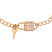 Браслет Xuping цвет Позолота 18K "Цепочка с вставкой замочек и ключик" размер с доп. цепочкой 17-20см х 4-8мм фото №2 Браслет Xuping цвет Позолота 18K "Цепочка с вставкой замочек и ключик" размер с доп. цепочкой 17-20см х 4-8мм фото №2