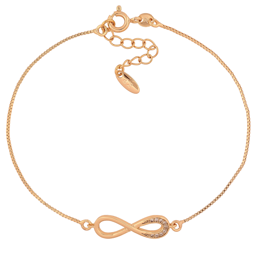 Браслет Xuping цвет Позолота 18K "Цепочка с бесконечностью" размер с доп. цепочкой 19-22см х 1-7мм фото №1 Браслет Xuping цвет Позолота 18K "Цепочка с бесконечностью" размер с доп. цепочкой 19-22см х 1-7мм фото №1