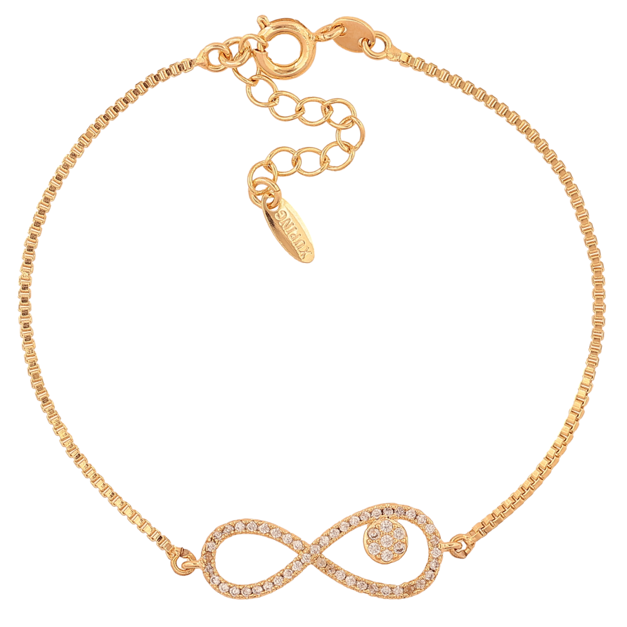Браслет Xuping цвет Позолота 18K "Цепочка с бесконечностью" размер с доп. цепочкой 17-20см х 1-9мм фото №1 Браслет Xuping цвет Позолота 18K "Цепочка с бесконечностью" размер с доп. цепочкой 17-20см х 1-9мм фото №1