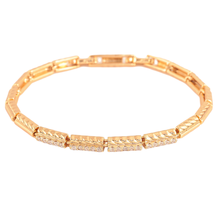 Браслет Xuping цвет Позолота 18K "Узор с кристаллами" размер с доп. замком 17,19см х 4мм фото №8 Браслет Xuping цвет Позолота 18K "Узор с кристаллами" размер с доп. замком 17,19см х 4мм фото №8