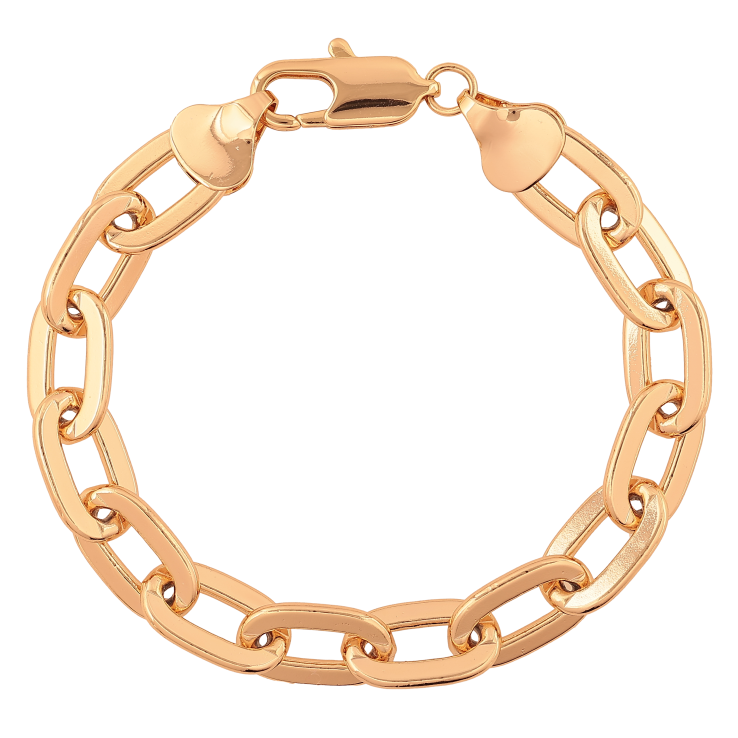 Браслет Xuping цвет Позолота 18K "Цепочка Якорная" размер 21см х 10мм фото №3 Браслет Xuping цвет Позолота 18K "Цепочка Якорная" размер 21см х 10мм фото №3